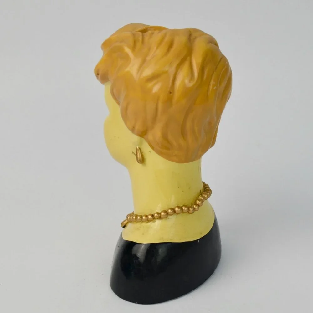 Dennis East Ceramics 2001 Vintage Lady Head Vase